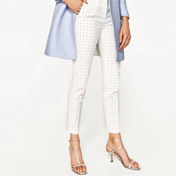 Zara Women’s Navy Skinny Trousers Pants Small - Picture 9 of 9